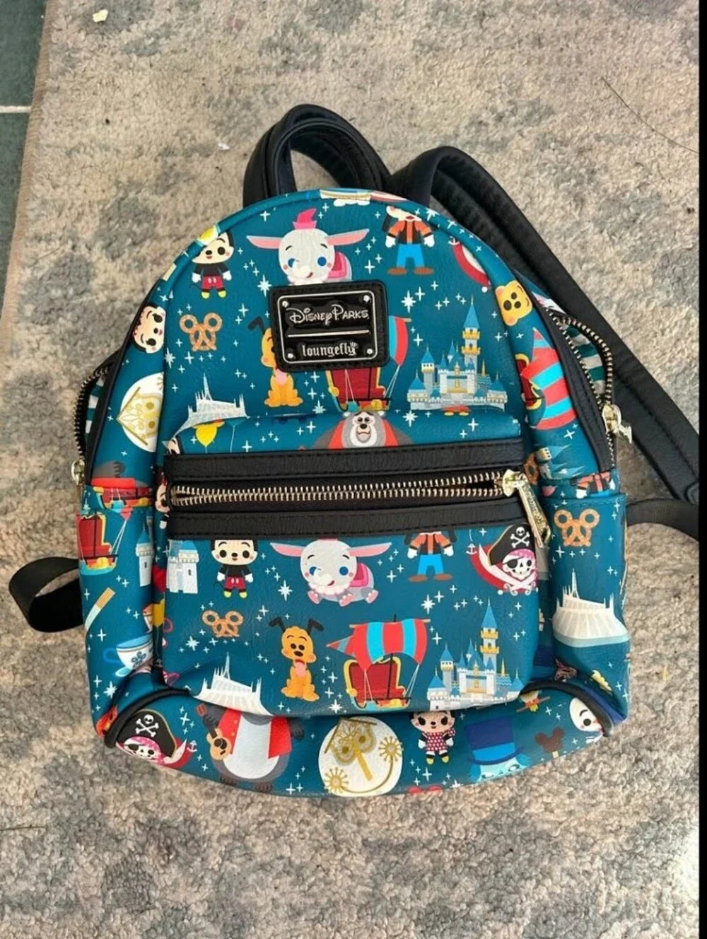Loungefly Blue Disney Icons Mini Backpack
